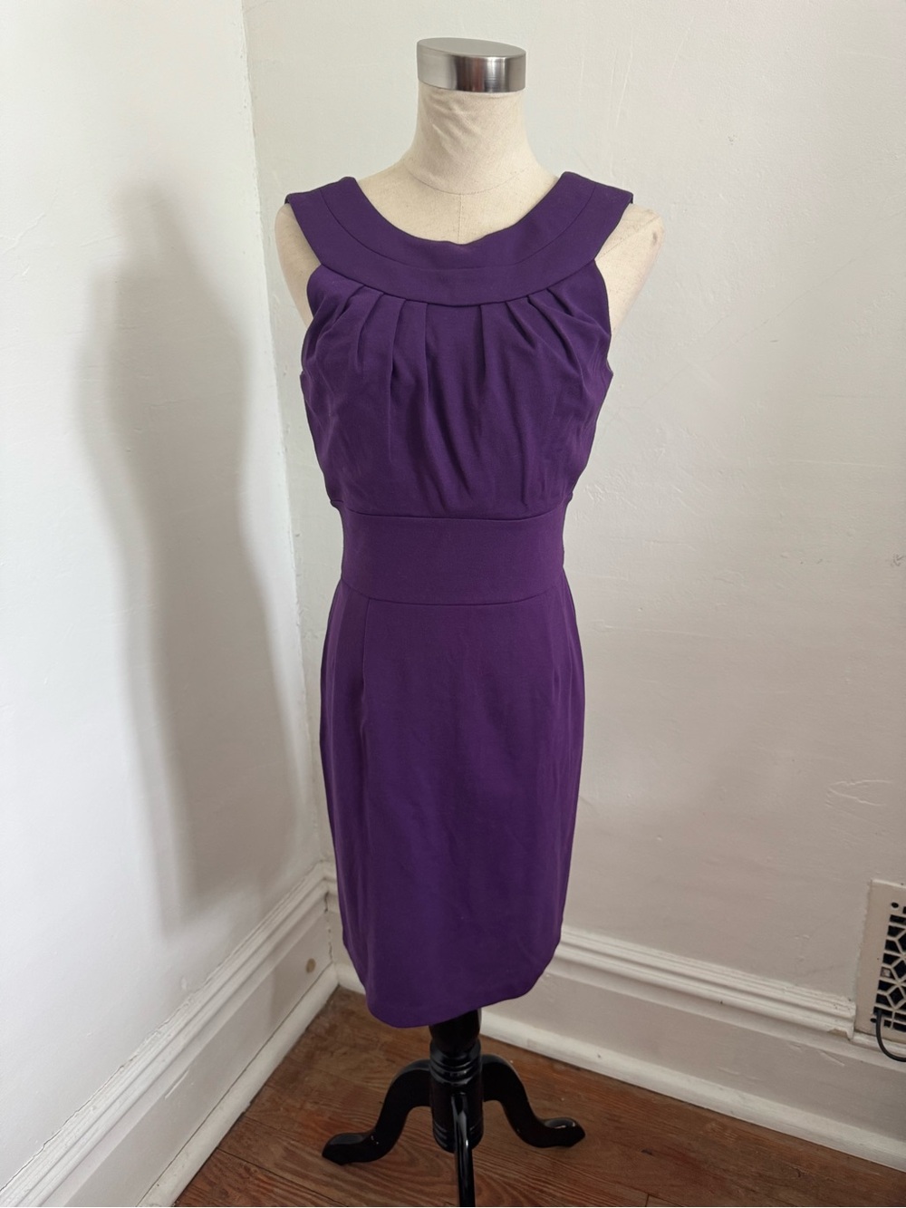 Banana Republic Purple Pleated Midi Dress